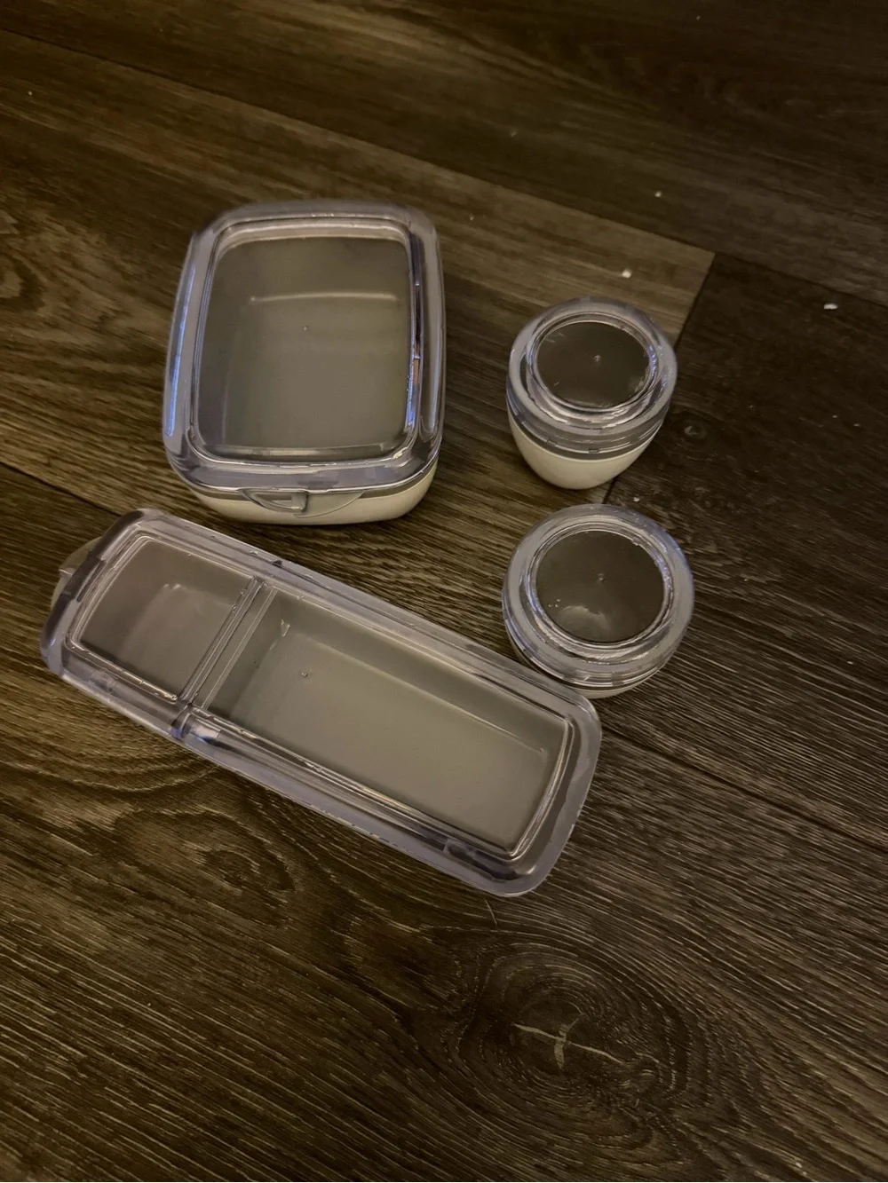 Clear & White Travel Storage Set - Compact Home Organization